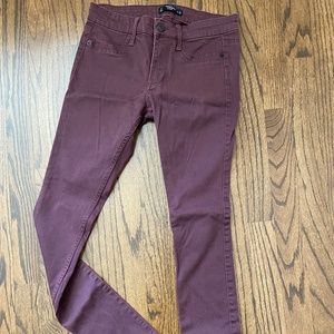 10/$15 ABERCROMBIE women's size 2 maroon jegging pants